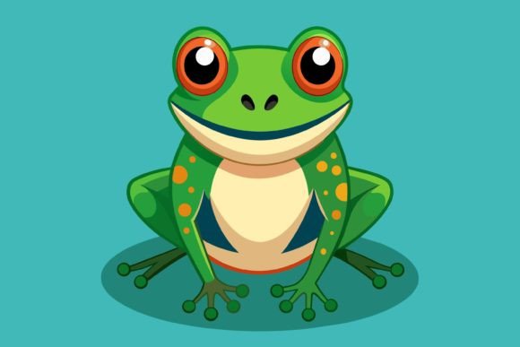 Download Beautiful Frog Vector,frog Illustrat - Frog vector Collection