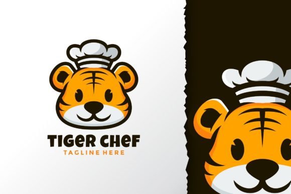 Download Chef Tiger Logo Design Vector Template - Tiger logo Collection