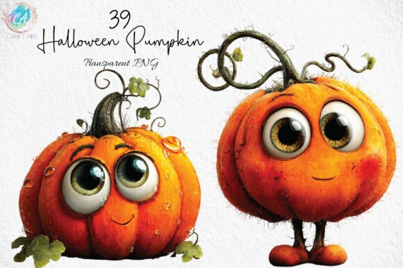 Download Quirky Halloween Pumpkin Clipart PNG - Pumpkin clipart Collection