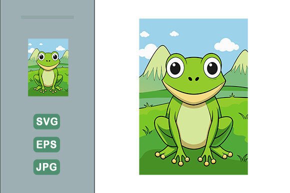 Download Frog Vector Landscape Background - Frog vector Collection